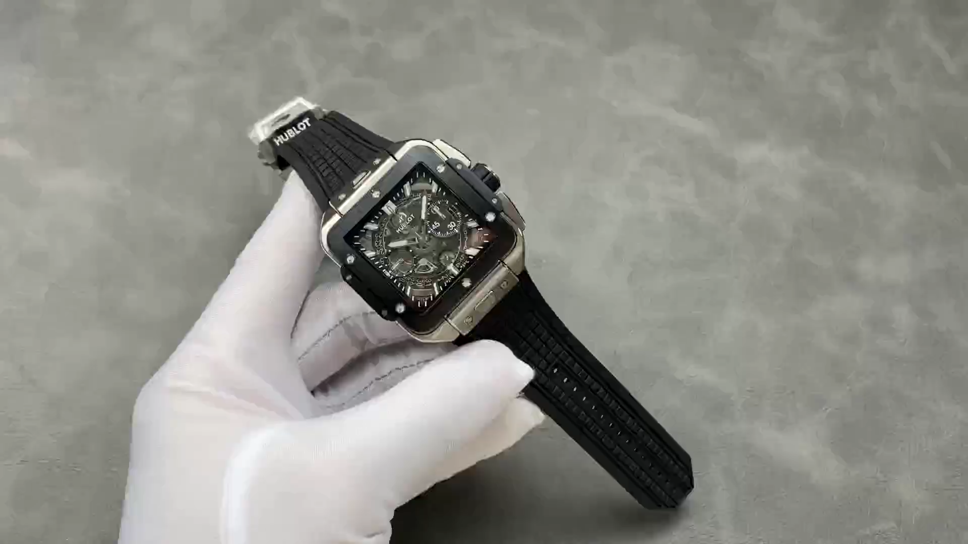 Hublot Square Bang Unico Titanium Ceramic 821.NM.0170.RX 42MM Replica - Video