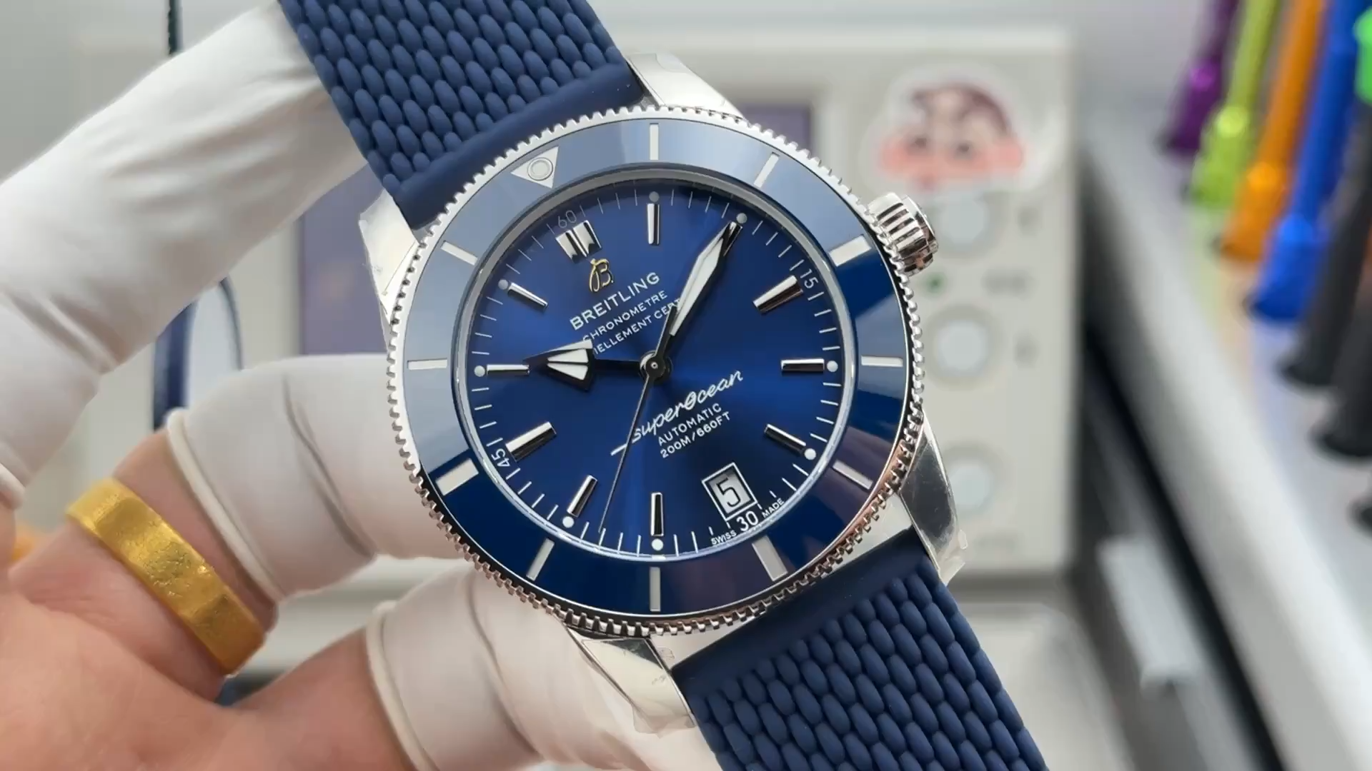 1:1 Clone Breitling Superocean Heritage B20 46mm Blue Dial AB2020161C1S1 - Video