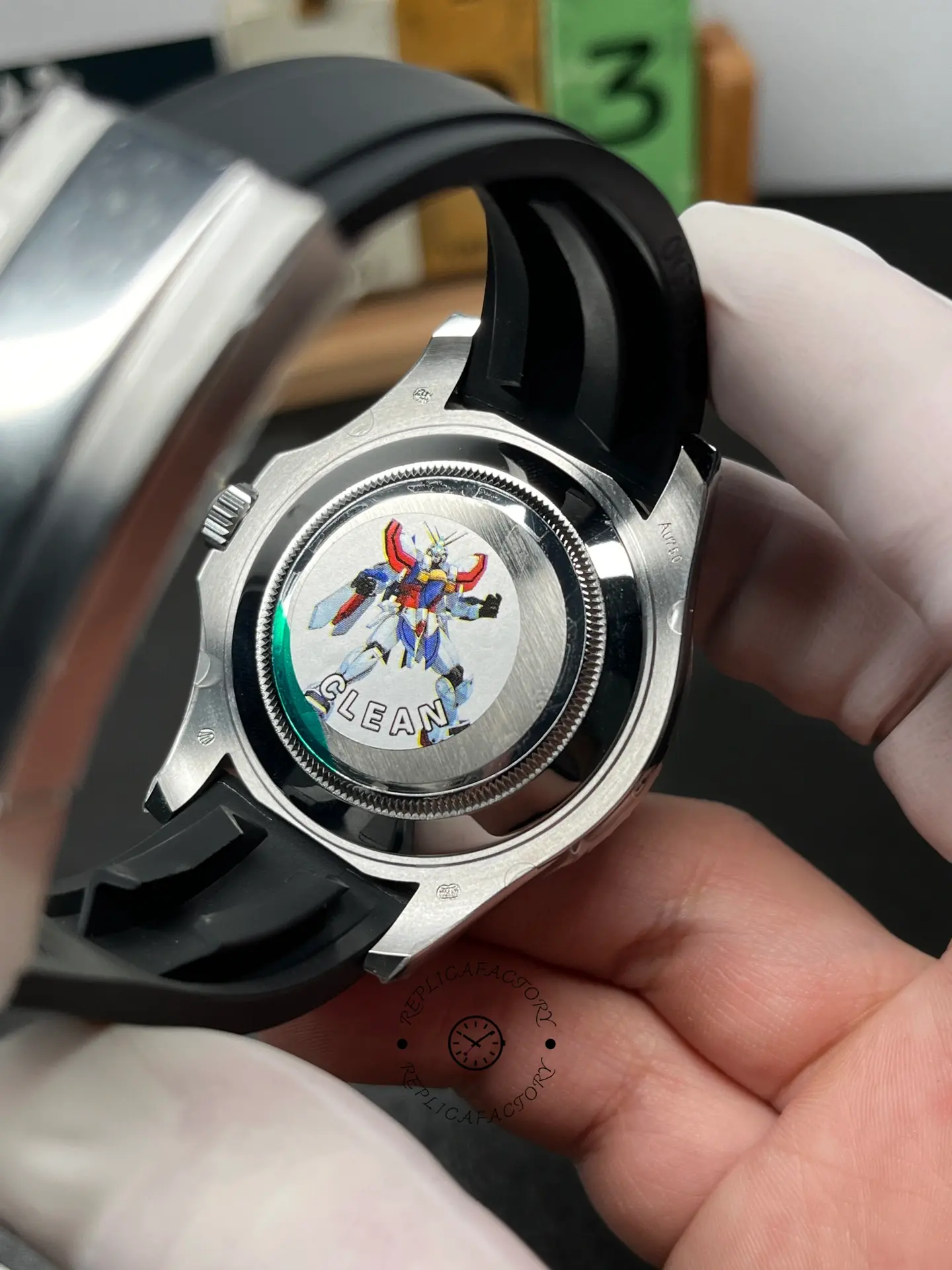 Caseback view of Rolex Yacht-Master 226659 showing solid back and brushed finish details.