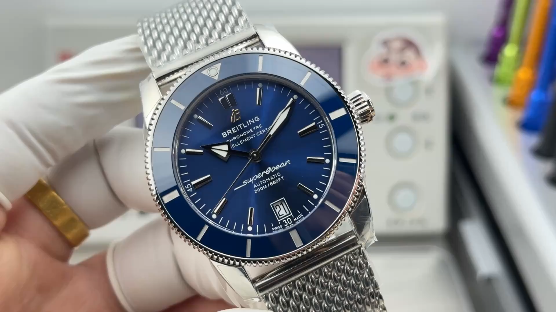 Breitling Superocean Heritage Automatic 42mm AB2010161C1A1 Blue Watch 1:1 Clone - Video