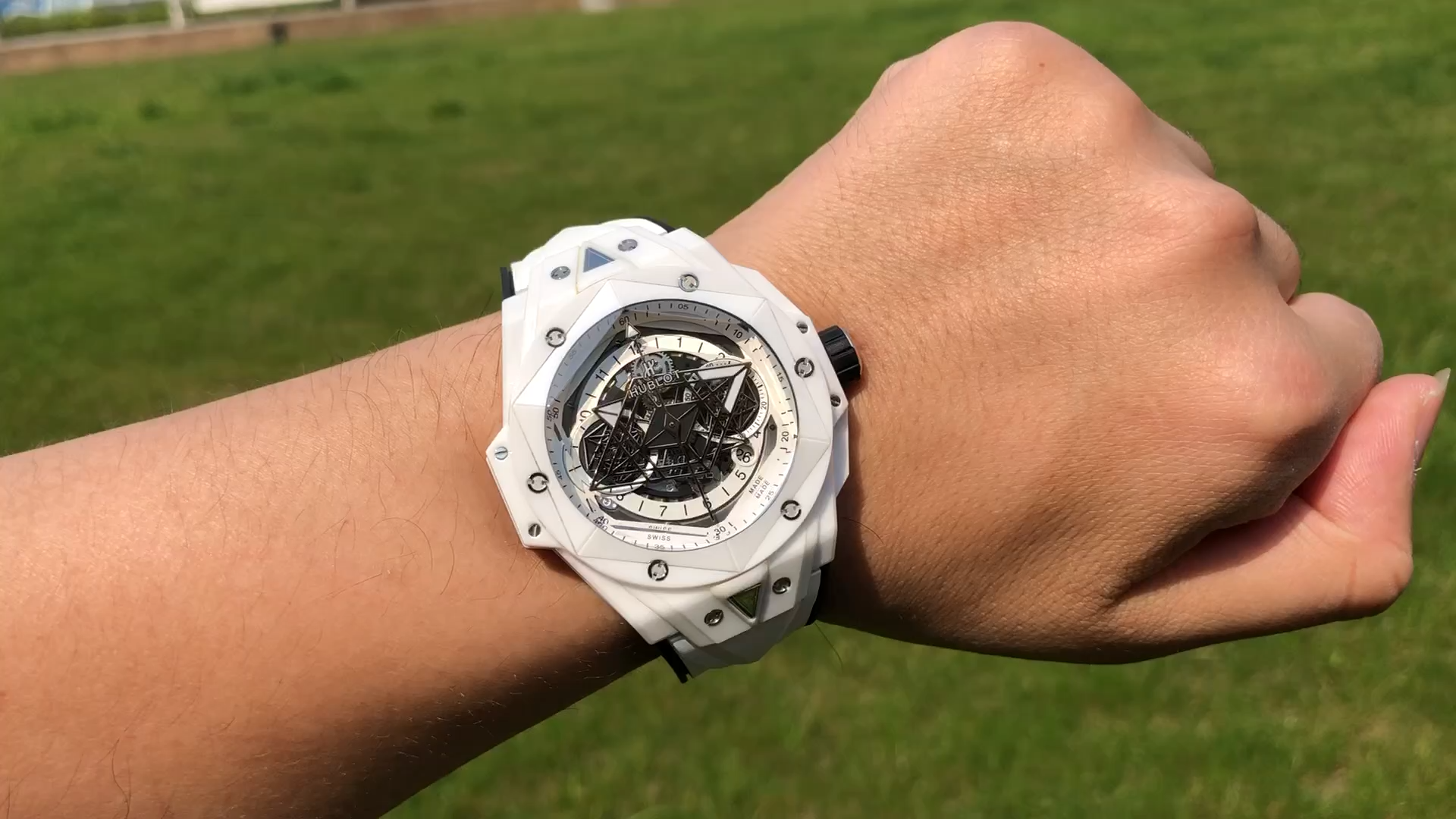 Replica Hublot Big Bang Sang Bleu 418.HX.2001.RX.MXM21 Automatic Ceramic - Replica Factory