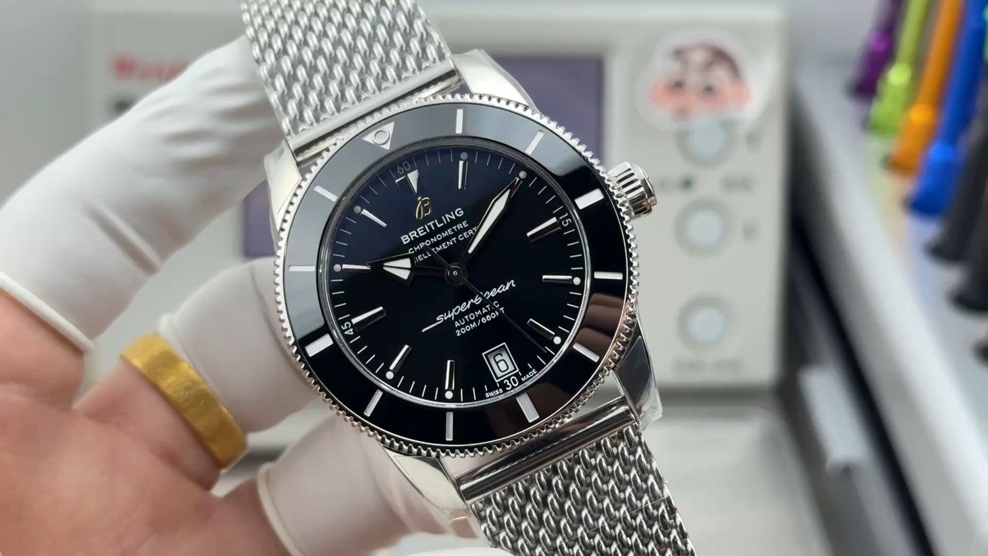 Breitling Superocean Heritage AB2010121B1A1 Replica Stainless Steel Black Dial - Video