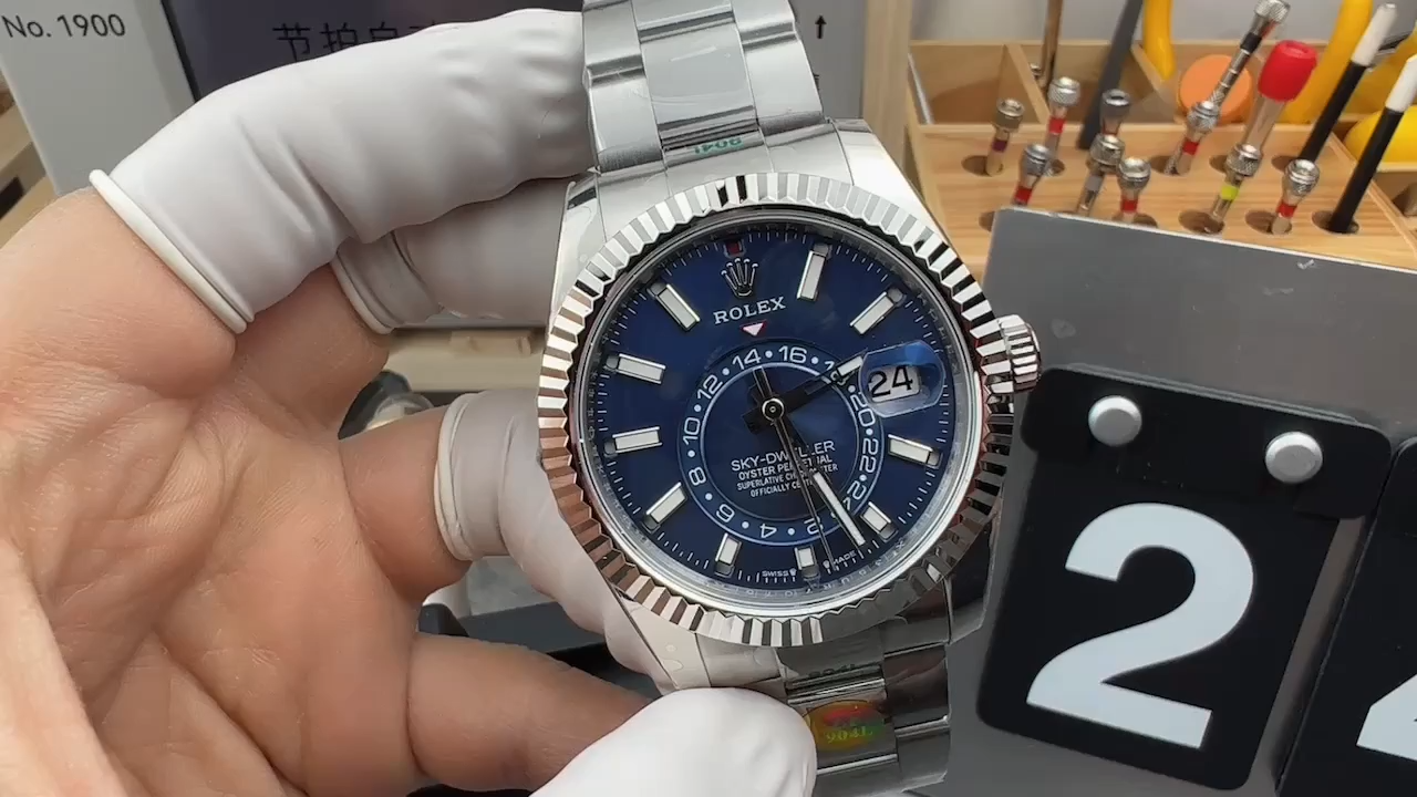 Rolex Sky-Dweller 42 m336934 0005 Stainless Steel Blue Dial Replica Watch - Video
