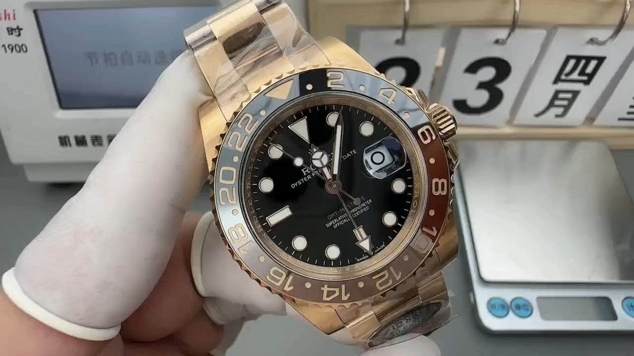 Rolex GMT-Master II 126715CHNR Black Dial Everose case 40MM Mens Replica Watch