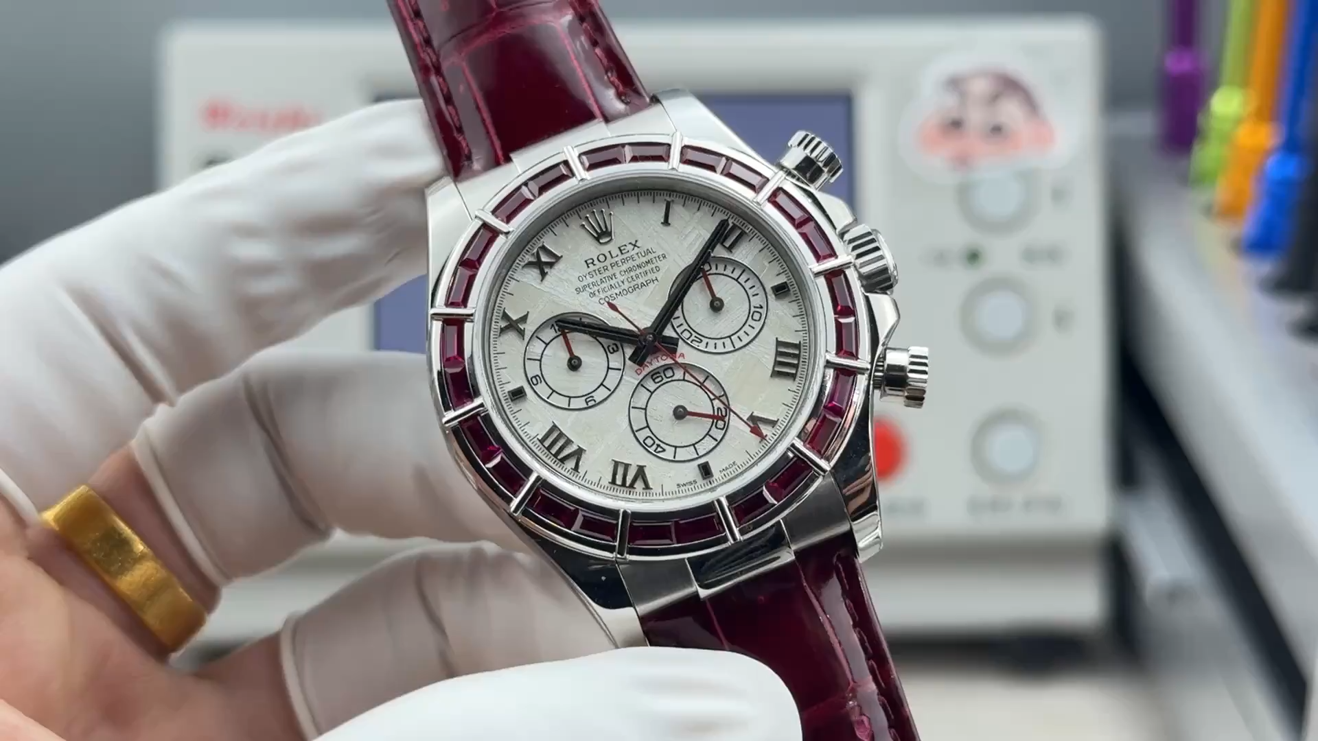 Rolex Daytona 116589SALV Ruby-Set Bezel Meteorite Dial 40mm Replica - Video