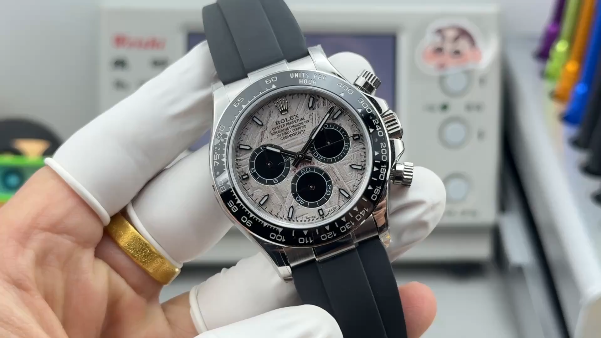 Rolex Daytona 116519 Meteorite and Black Dial 40mm Mens Replica Watch - Video