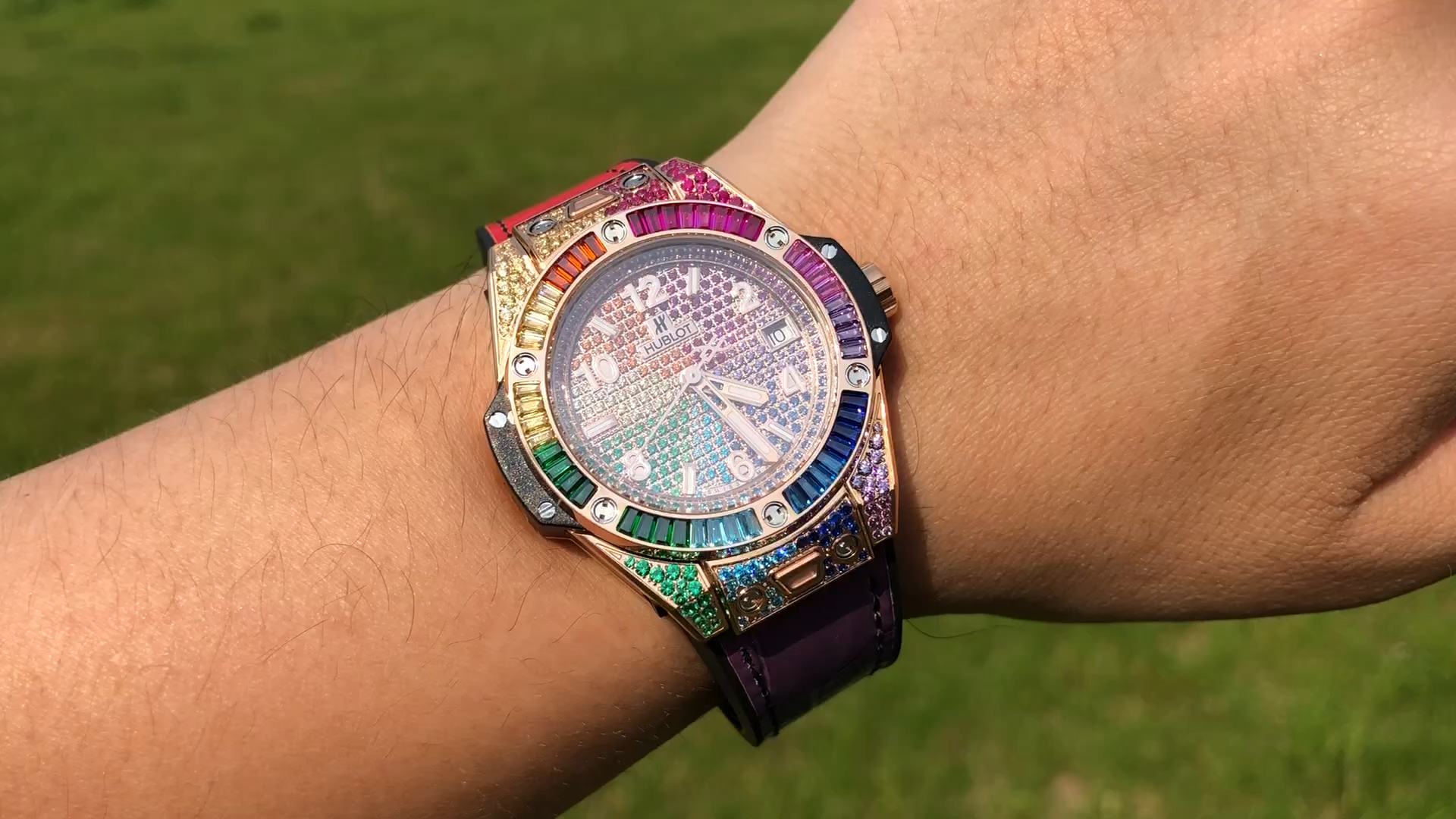 Hublot Big Bang Unico 1:1 Clone 45 Rainbow 411.OX.9910.LR.0999 Men's Watch - Video