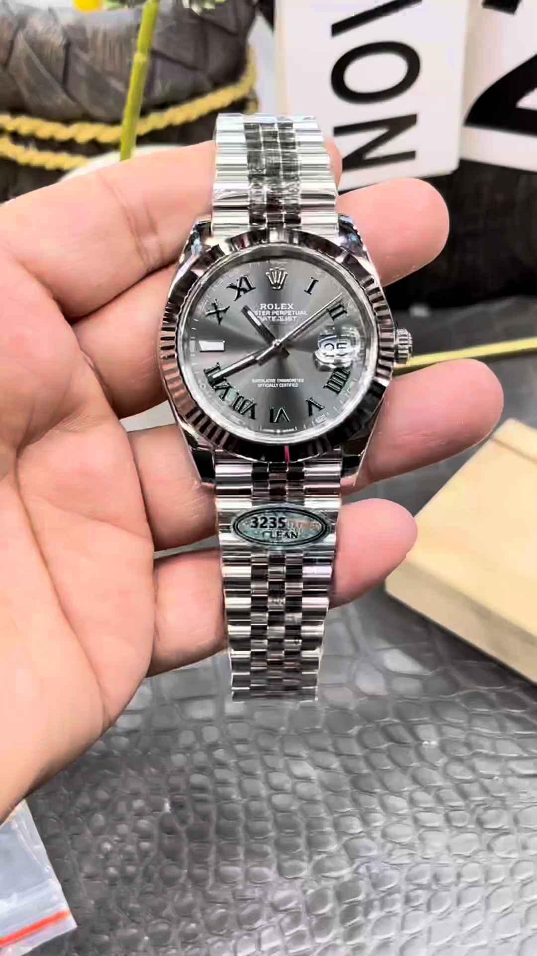 Rolex Datejust 126334 0022 41mm Slate Grey Roman Dial Men's Watch - Video