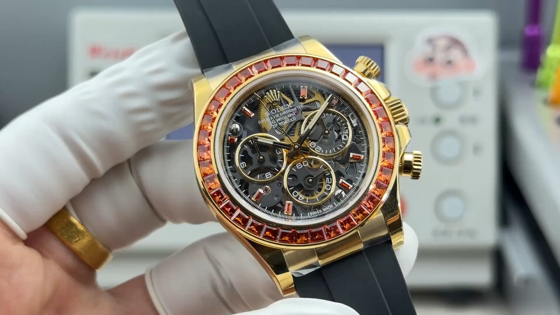 1:1 Clone Rolex Daytona Cosmograph Sapphire Bezel 116588SACO Skeleton Dial - Video