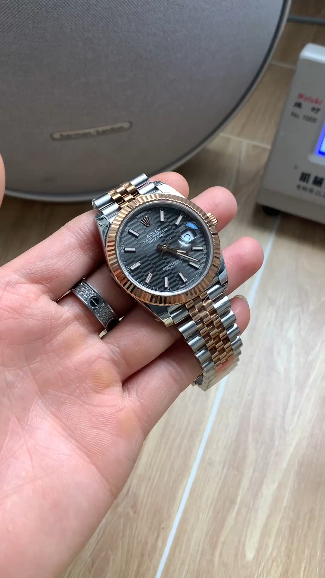 Rolex Datejust Grey Fluted Motif Dial m126331 0020 Mens Watch - Video