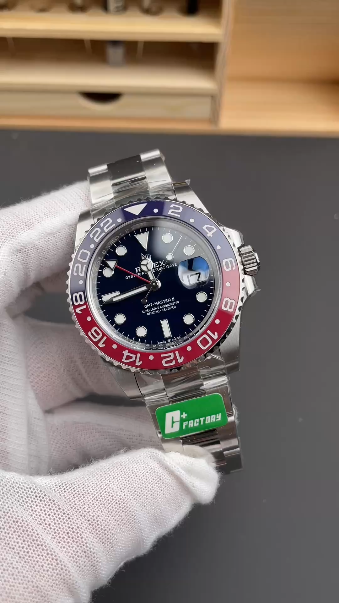 Rolex GMT-Master II 126719BLRO White Gold Blue Dial 40mm Mens Replica Watch - Video