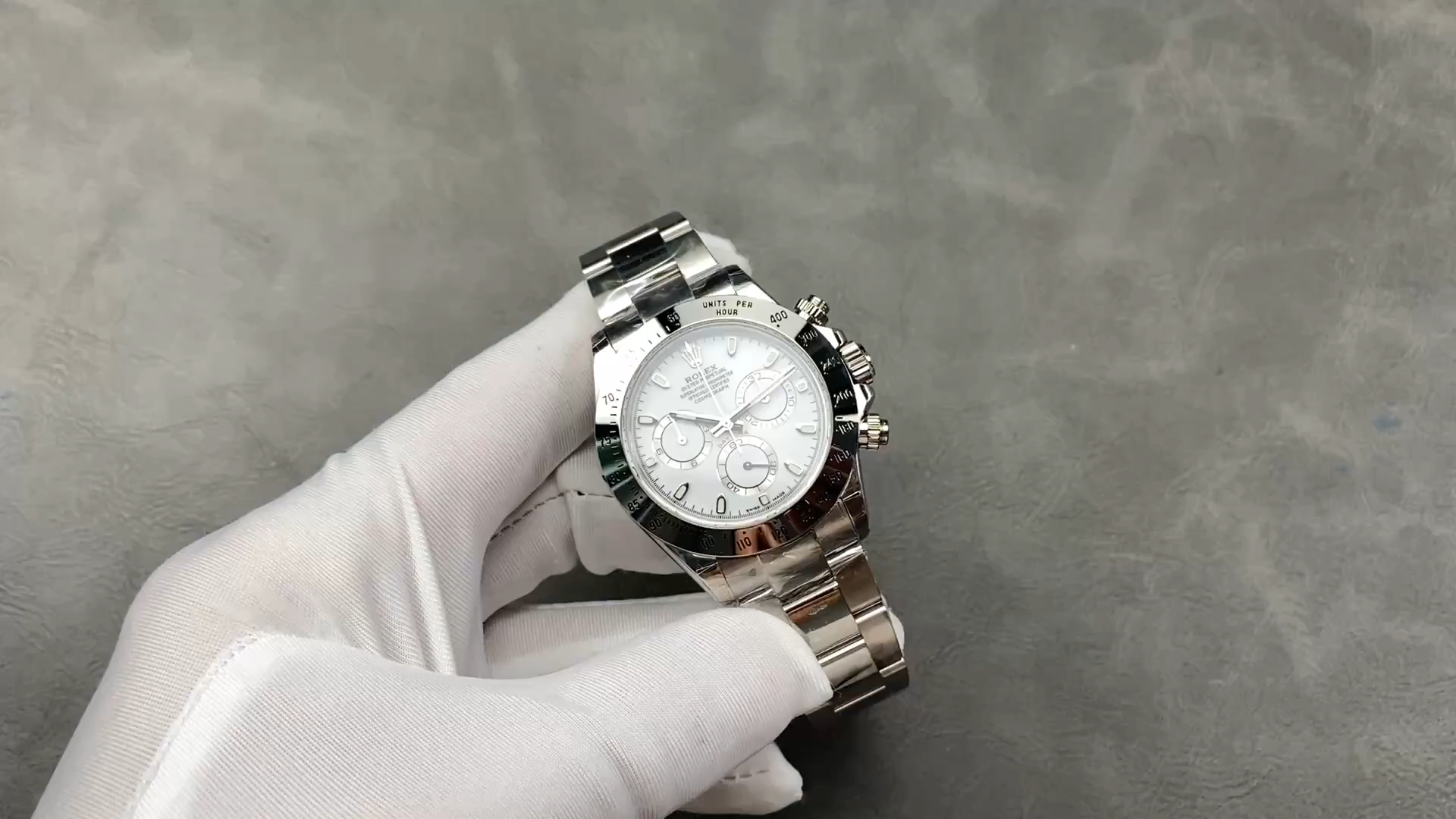 Rolex Daytona 116520 Stainless Steel Case White Dial 40MM Mens Replica Watch - Video