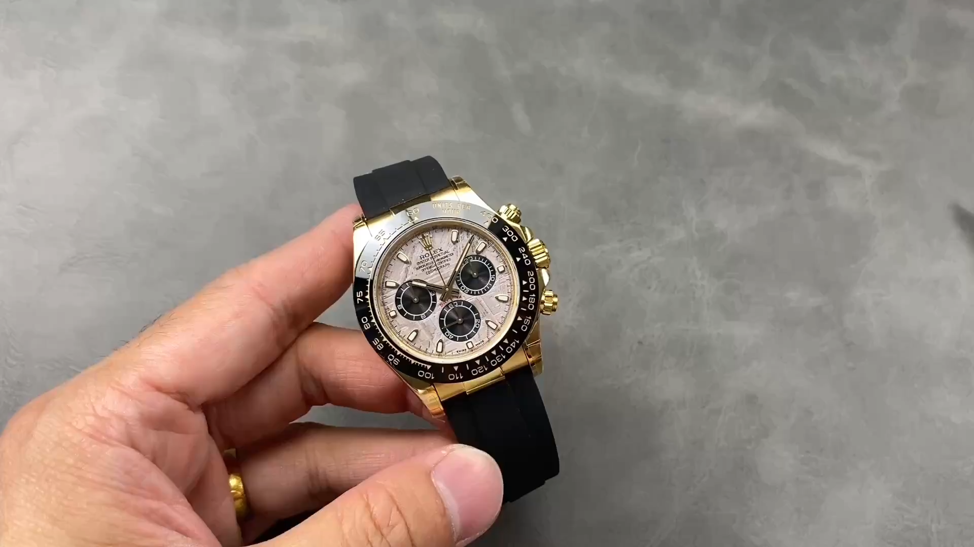 Rolex Cosmograph Daytona 116518LN Meteorite and Black Index Dial 40mm Mens Replica Watch - Video