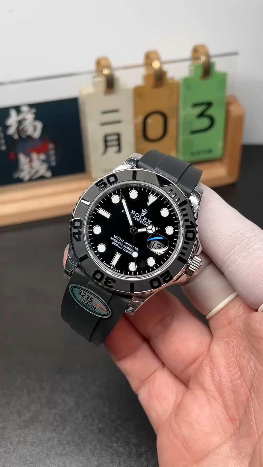 Rolex Yacht-Master 226659 White Gold Black Dial 42mm Mens Replica Watch - Video