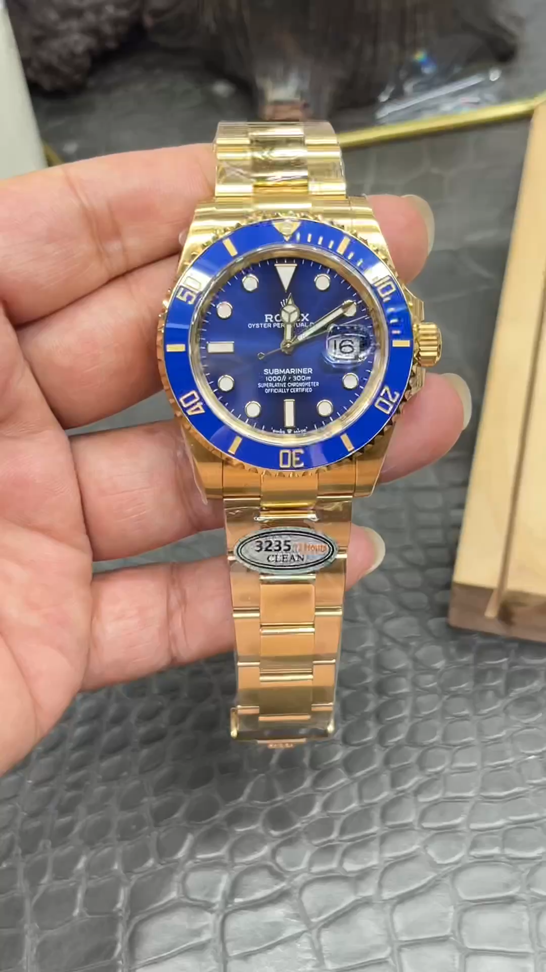 Rolex Submariner 126618LB Yellow Gold Blue Dial 41mm Mens Replica Watch - Video