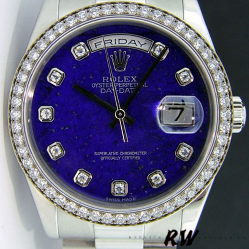 Rolex Day Date 118346 Lapis Lazuli Blue Dial 36mm Unisex Replica Watch - Replica Factory