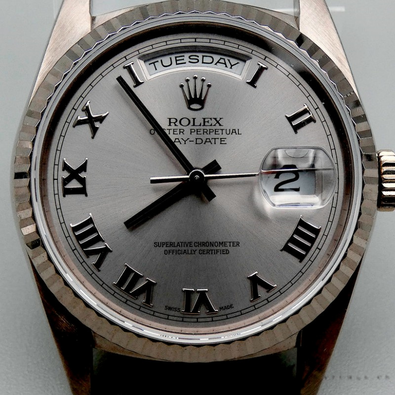 Rolex Day-Date 118239 Rhodium Roman Dial 36mm Unisex Replica Watch - Replica Factory