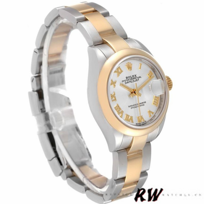 Rolex Datejust 279163 Silver Roman Dial Domed Bezel 28mm Lady Replica Watch - Replica Factory