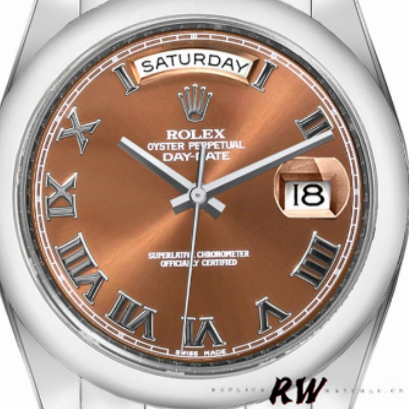 Rolex Day-Date 118209 Copper Brown Dial 36mm Unisex Replica Watch - Replica Factory