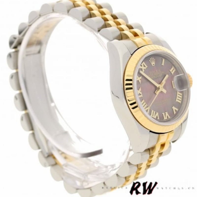 Rolex Datejust 179173 Mother Of Pearl Black Dial 26MM Lady Replica Watch - Replica Factory