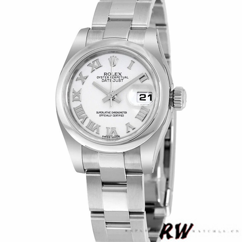 Rolex Datejust 179160 Oyster Bracelet White Roman Dial 26MM Lady Replica Watch - Replica Factory