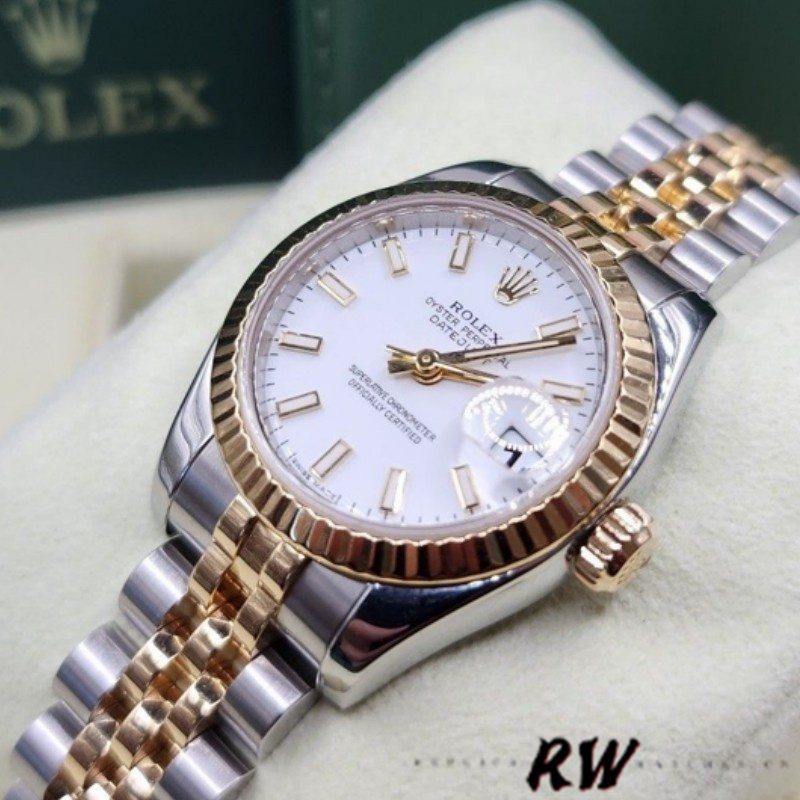 Rolex Datejust 179173 White Index Dial Fluted Bezel 26MM Lady Replica Watch - Replica Factory