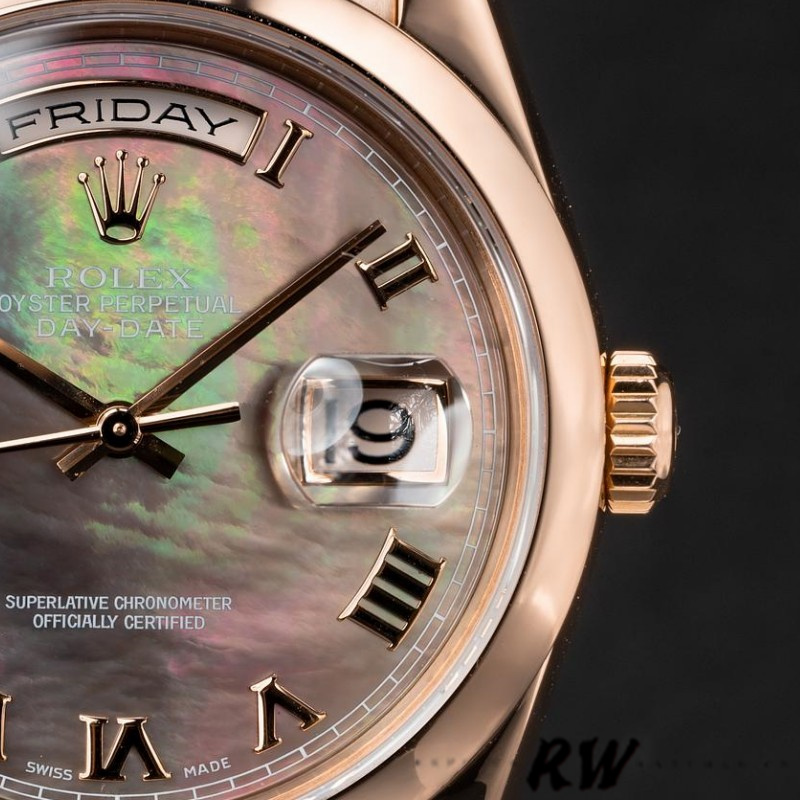 Rolex Day-Date 118205 MOP Roman numeral Dial 36mm Unisex Replica Watch - Replica Factory