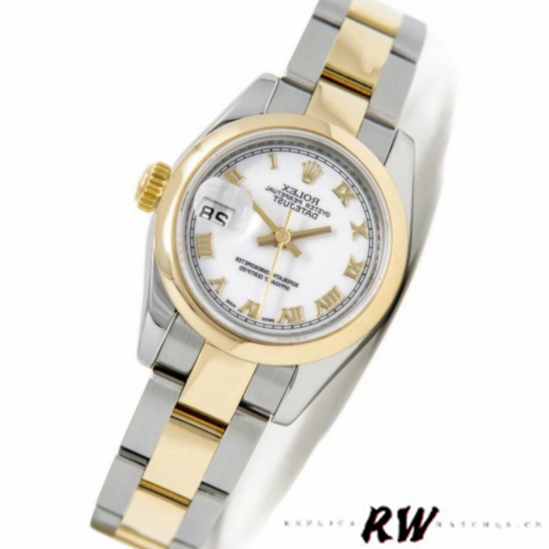 Rolex Datejust 179163 White Roman Numeral Dial 26MM Lady Replica Watch - Replica Factory