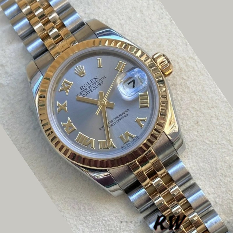 Rolex Datejust 179173 Grey Roman Numeral Dial 26MM Lady Replica Watch - Replica Factory