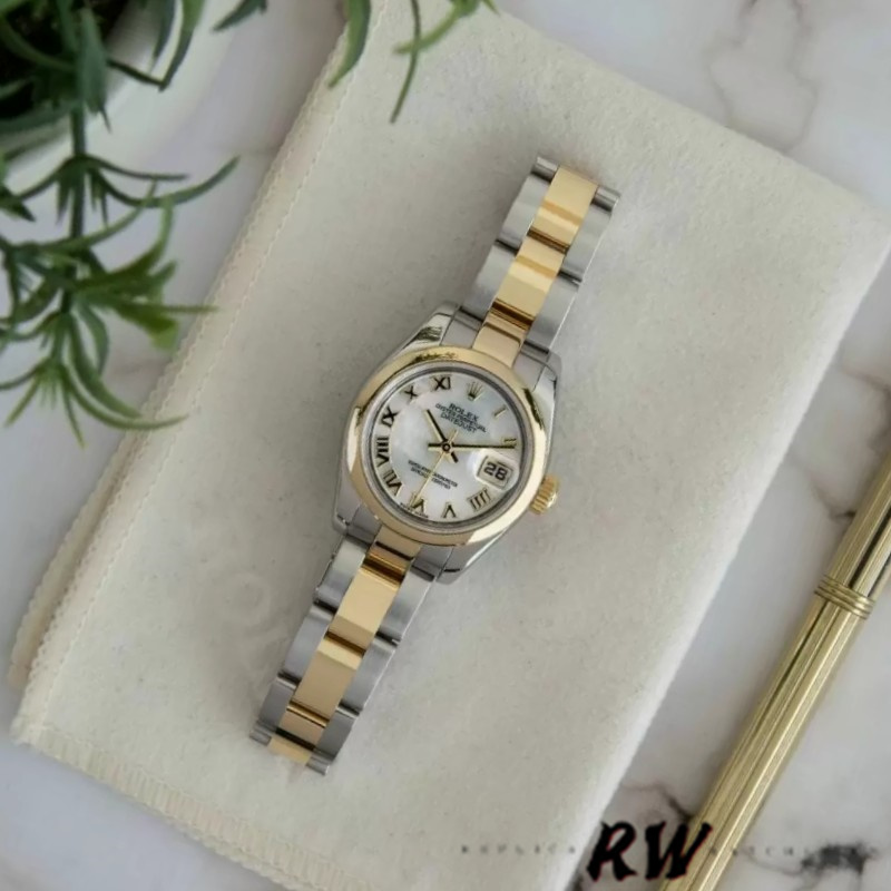 Rolex Datejust 179163 Mother of Pearl Roman Dial 26MM Lady Replica Watch - Replica Factory