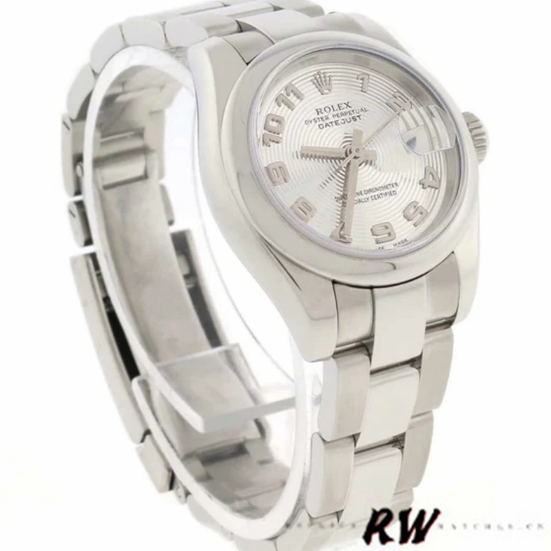 Rolex Datejust 179160 Concentric Circle Silver Dial 26MM Lady Replica Watch - Replica Factory