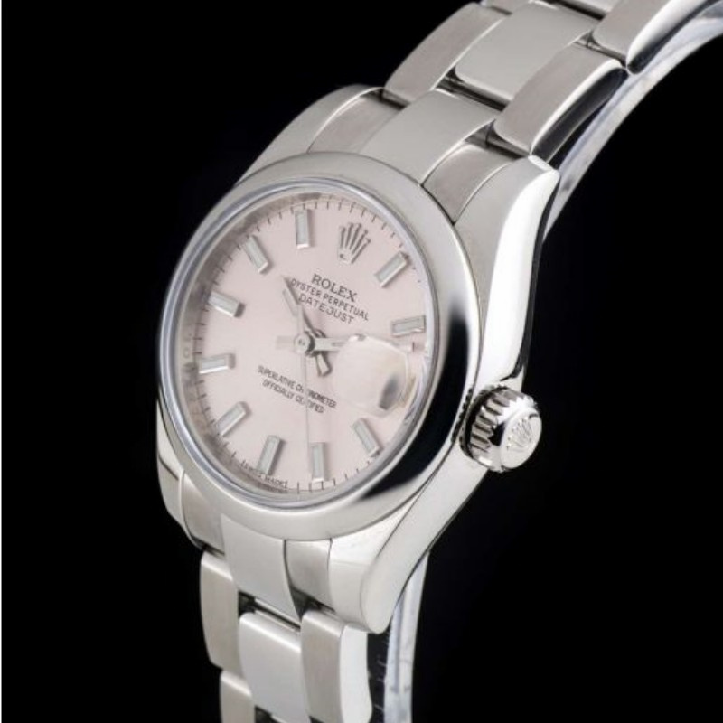 Rolex Datejust 179160 Domed Bezel Pink Index Dial 26MM Lady Replica Watch - Replica Factory