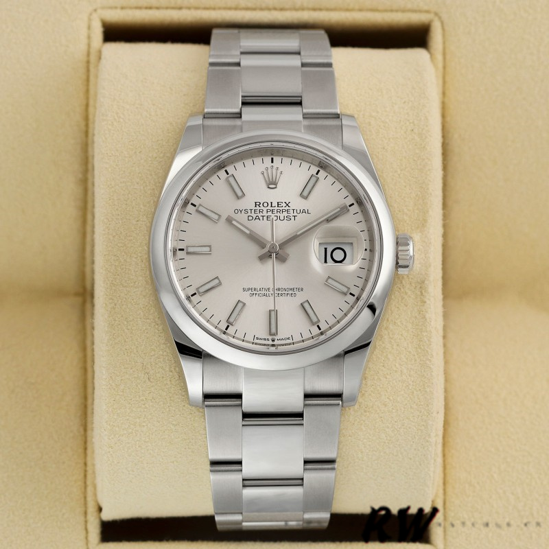 Rolex Datejust 126200 Stainless Steel Silver Index Dial 36MM Unisex Replica Watch - Replica Factory