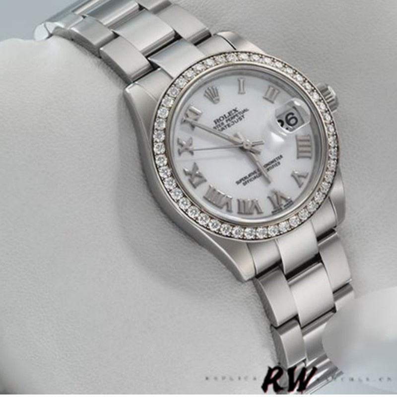Rolex Datejust 178384 White Roman Numeral Dial 31MM Lady Replica Watch - Replica Factory