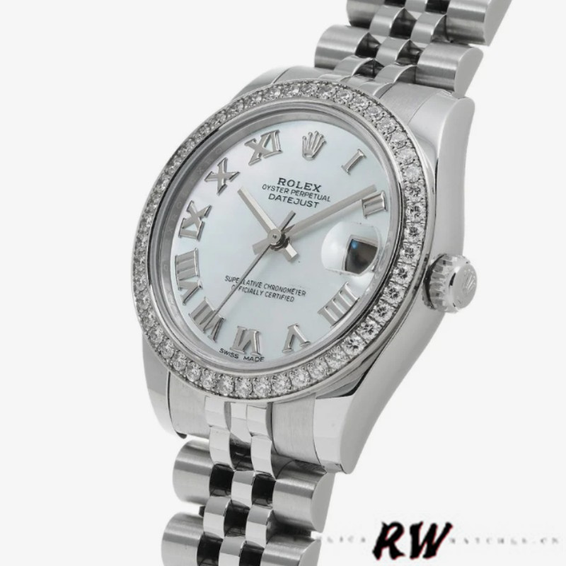 Rolex Datejust 178384 White Mother of pearl Dial 31MM Lady Replica Watch - Replica Factory
