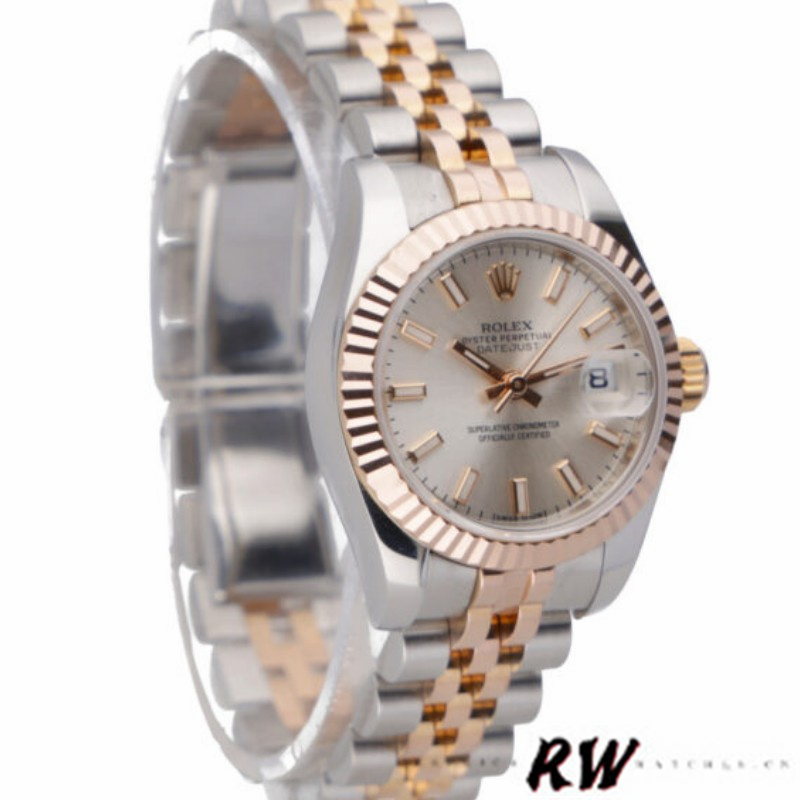 Rolex Datejust 179171 Silver Dial Fluted Bezel 26MM Lady Replica Watch - Replica Factory