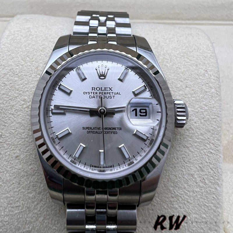 Rolex Datejust 179174 Silver Index Dial Fluted Bezel 26MM Lady Replica Watch - Replica Factory