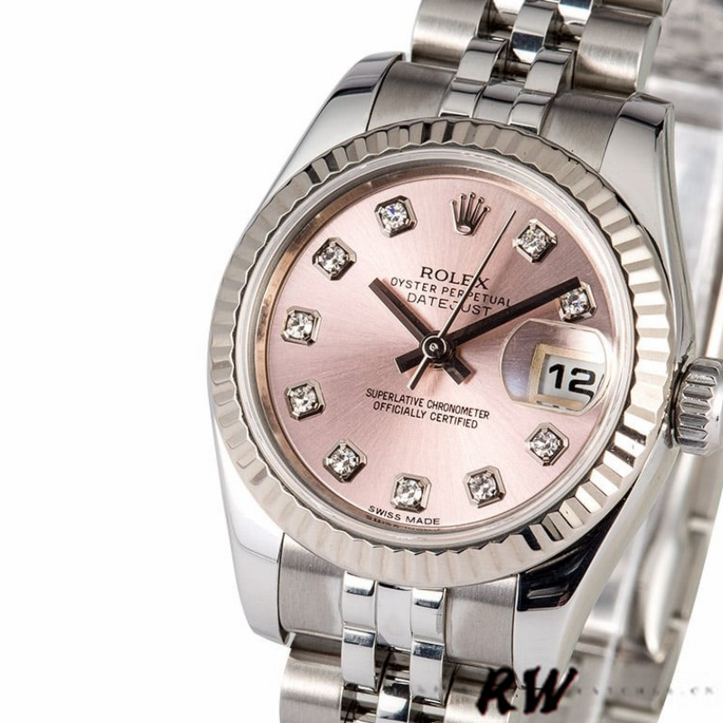 Rolex Datejust 179174 Pink Diamond Dial Fluted Bezel 26MM Lady Replica Watch