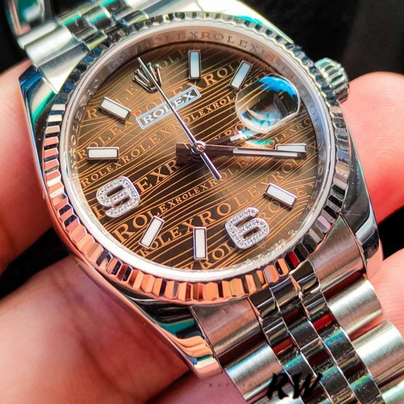 Rolex Datejust 116234 Stainless Steel Case Bronze Dial 36mm Unisex Replica Watch - Replica Factory