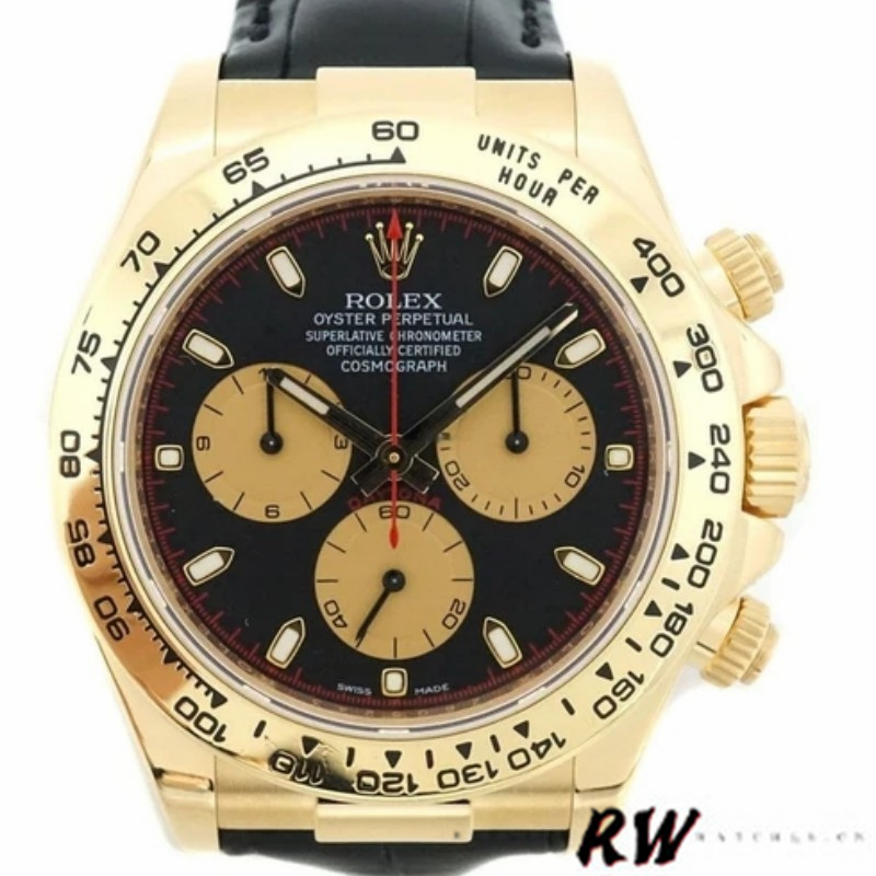 Rolex Cosmograph Daytona 116518 Black And Champagne Dial 40mm Mens Replica Watch - Replica Factory