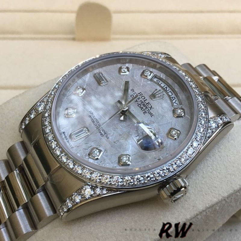 Rolex Day-Date 118389 Meteorite Grey Dial 36MM Unisex Replica Watch - Replica Factory