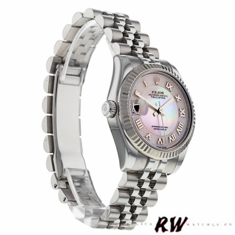 Rolex Datejust 179174 Decorated Mother Of Pearl Dial Fluted Bezel 26MM Lady Replica Watch - Replica Factory