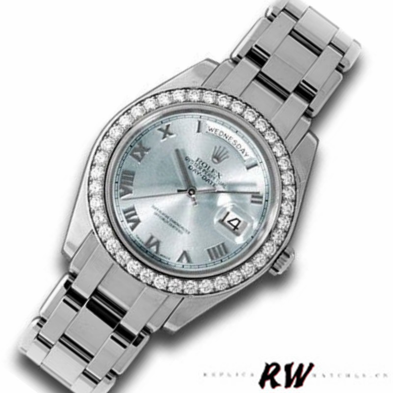 Rolex Day-Date 18946 Ice Blue Roman Dial Special Edition 39MM Mens Replica Watch - Replica Factory