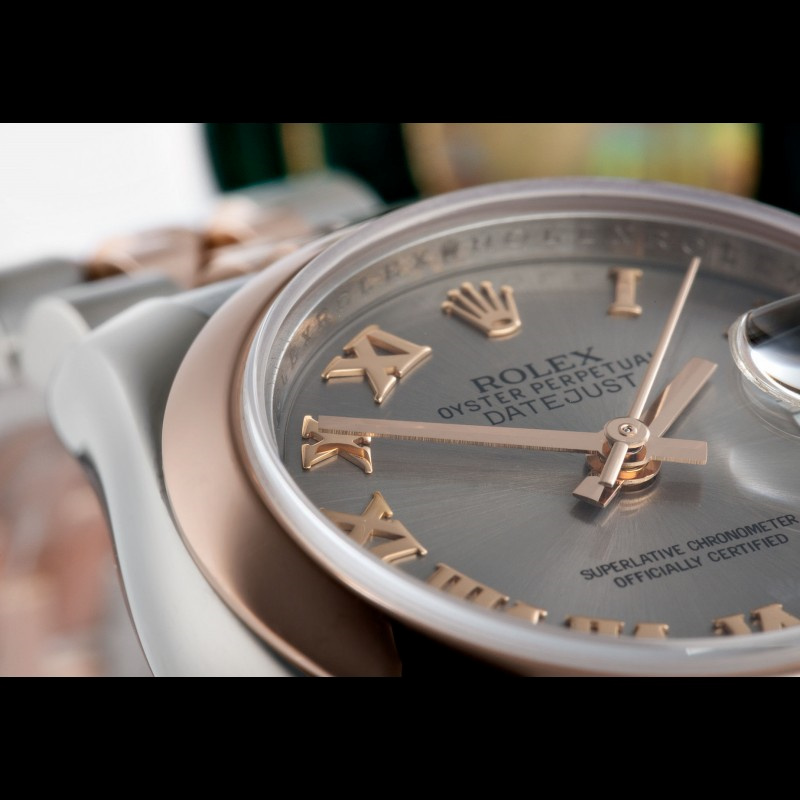 Rolex Datejust 179161 Stainless Steel and Everose Gold Steel Roman Dial 26MM Lady Replica Watch - Replica Factory