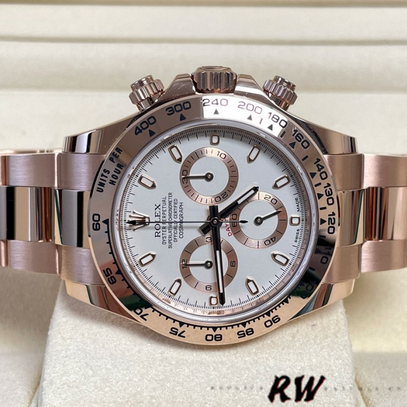 Rolex Cosmograph Daytona 116505 Oyster Bracelet Rose Ivory Dial 40mm Mens Replica Watch - Replica Factory