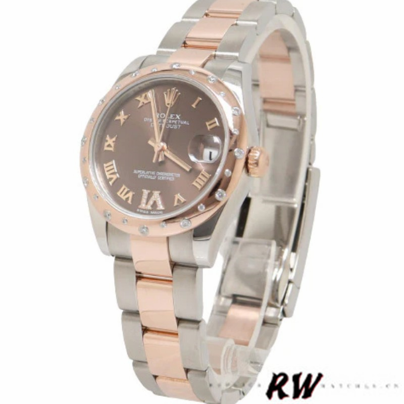 Rolex Datejust 178341 Chocolate Brown Roman Numeral Dial 31MM Lady Replica Watch - Replica Factory