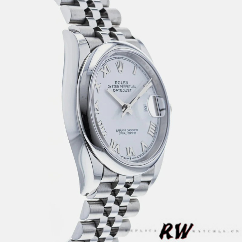 Rolex Datejust 126200 Stainless Steel White Roman Dial 36MM Unisex Replica Watch - Replica Factory