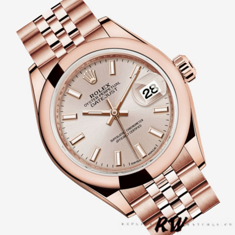 Rolex Datejust 279165 Sundust Index Dial Domed Bezel 28mm Lady Replica Watch - Replica Factory