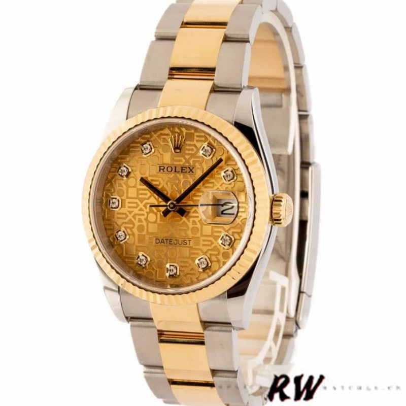 Rolex Datejust 126233 Champagne Jubilee Dial 36MM Unisex Replica Watch - Replica Factory