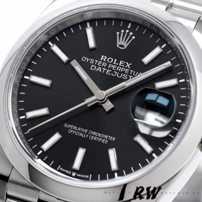 Rolex Datejust 126200 Black Index Dial Stainless Steel 36MM Unisex Replica Watch - Replica Factory